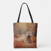 Wheaten Terrier im Herbst Leaves Inspiriert Tasche (Rückseite)