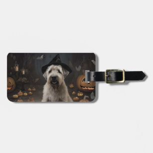 Wheaten Terrier Kürbisse Halloween Gruselig Gepäckanhänger