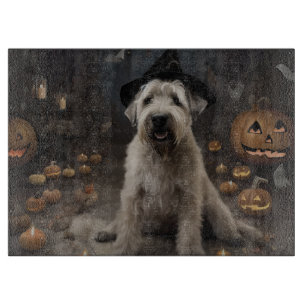 Wheaten Terrier Kürbisse Halloween Gruselig Schneidebrett