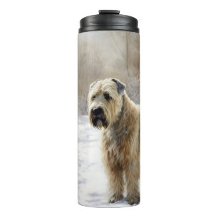 Wheaten Terrier Lass es schneien Weihnachten  Thermosbecher