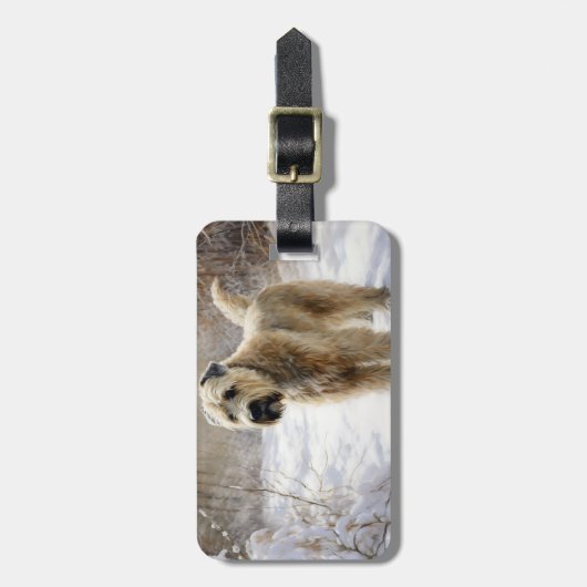 Wheaten Terrier Let It Snow Weihnachten Gepäckanhänger (Vorderseite vertikal)