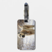 Wheaten Terrier Let It Snow Weihnachten Gepäckanhänger (Rückseite vertikal)