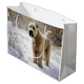 Wheaten Terrier Let It Snow Weihnachten Große Geschenktüte (Rückseite Schrägansicht)