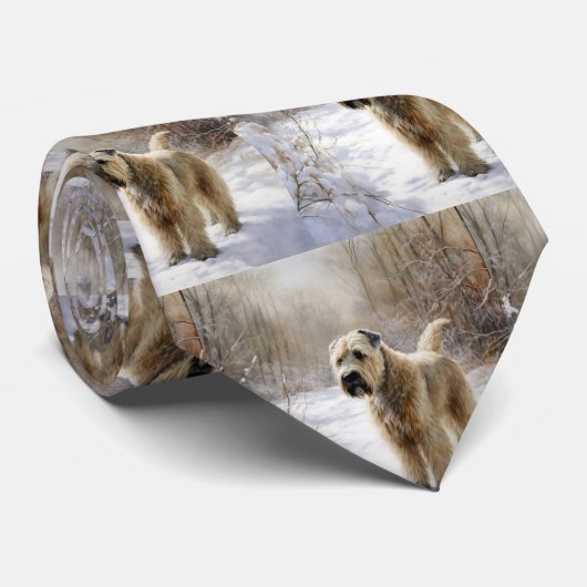 Wheaten Terrier Let It Snow Weihnachten Krawatte (Gerollt)