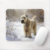 Wheaten Terrier Let It Snow Weihnachten Mousepad (Mit Mouse)
