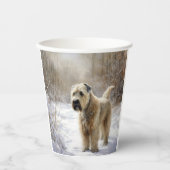 Wheaten Terrier Let It Snow Weihnachten Pappbecher (Vorderseite)