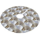 Wheaten Terrier Let It Snow Weihnachten Polyester Weihnachtsbaumdecke (Schrägansicht)