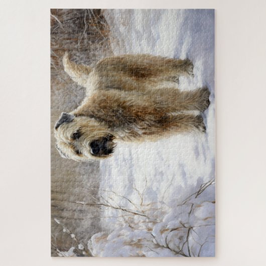 Wheaten Terrier Let It Snow Weihnachten Puzzle (Vertikal)