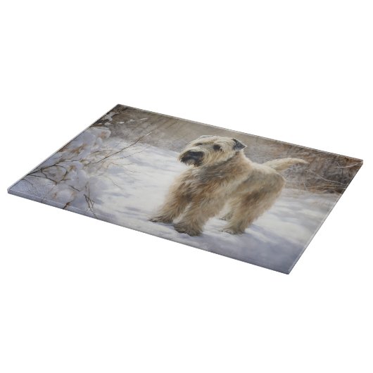 Wheaten Terrier Let It Snow Weihnachten Schneidebrett (Ecke)