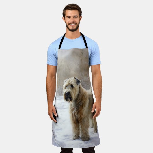 Wheaten Terrier Let It Snow Weihnachten Schürze (Getragen)