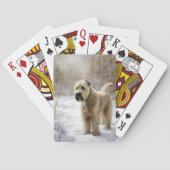 Wheaten Terrier Let It Snow Weihnachten Spielkarten (Rückseite)