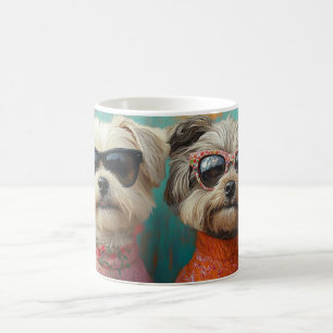 Wheaten Terrier mit Herz Rosen Valentinstag Kaffeetasse