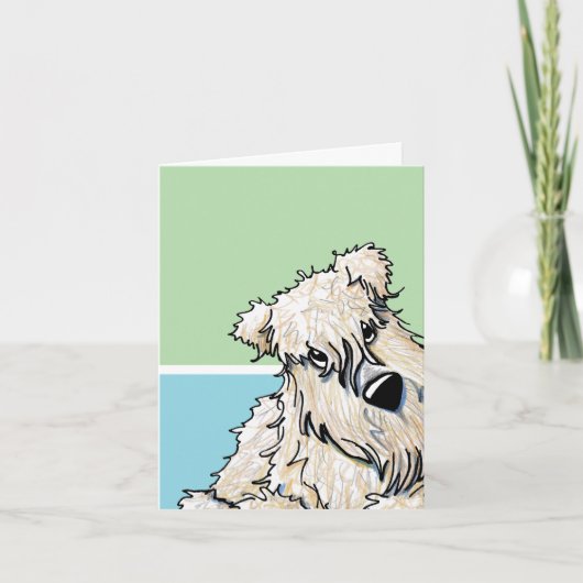 Wheaten Terrier Note Card Feiertagskarte (Vorderseite)