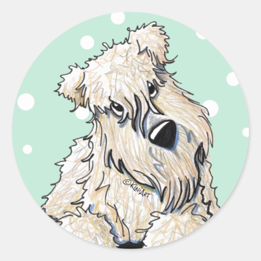Wheaten Terrier Oaster Spring Stickers (Vorderseite)