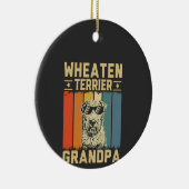 Wheaten-Terrier-Opa Keramik Ornament (Rechts)