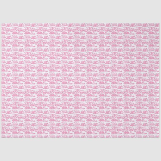 WHEATEN Terrier Pink Toile Seidenpapier (Vorderseite)