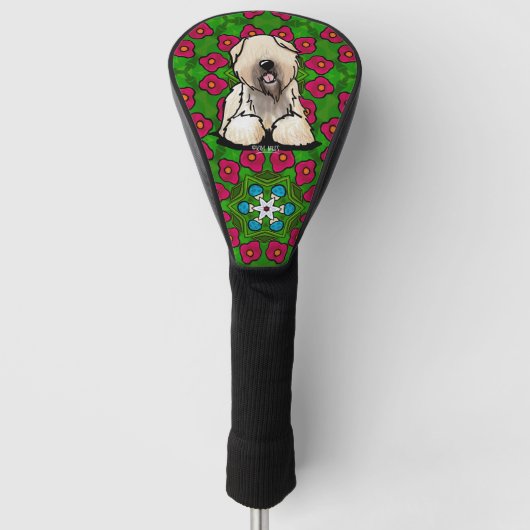 Wheaten Terrier Poppies Golf Headcover (Vorderseite)