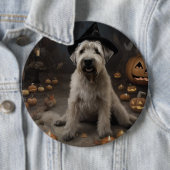 Wheaten Terrier Pumpkins Halloween Beängstigend Button (Beispiel)