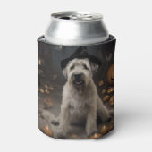 Wheaten Terrier Pumpkins Halloween Beängstigend Dosenkühler (Kanne Vorderseite)