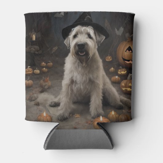 Wheaten Terrier Pumpkins Halloween Beängstigend Dosenkühler (Vorderseite)