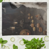 Wheaten Terrier Pumpkins Halloween Beängstigend Geschirrtuch (Gefaltet)