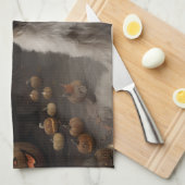 Wheaten Terrier Pumpkins Halloween Beängstigend Geschirrtuch (Viertel Falte)