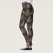 Wheaten Terrier Pumpkins Halloween Beängstigend Leggings (Links)