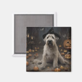Wheaten Terrier Pumpkins Halloween Beängstigend Magnet (Vorderseite/Rückseite)