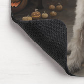 Wheaten Terrier Pumpkins Halloween Beängstigend Mousepad (Ecke)