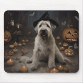 Wheaten Terrier Pumpkins Halloween Beängstigend Mousepad (Vorne)