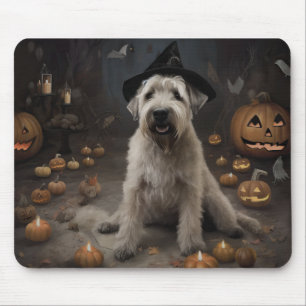 Wheaten Terrier Pumpkins Halloween Beängstigend Mousepad