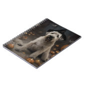 Wheaten Terrier Pumpkins Halloween Beängstigend Notizblock (Linke Seite)