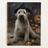 Wheaten Terrier Pumpkins Halloween Beängstigend Planer (Vorderseite)