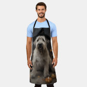 Wheaten Terrier Pumpkins Halloween Beängstigend Schürze (Getragen)