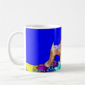 Wheaten Terrier: "The Painter" (blau) Kaffeetasse (Links)