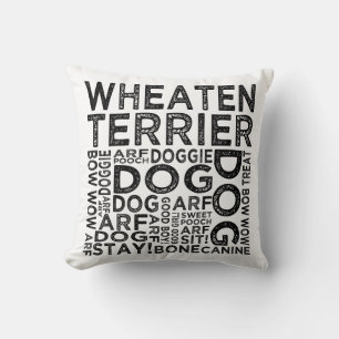 Wheaten Terrier Typografie Kissen