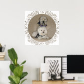 Wheaten Terrier und Havanese Poster (Heimbüro)
