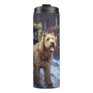 Wheaten Terrier Weihnachtsfestzeit Thermosbecher