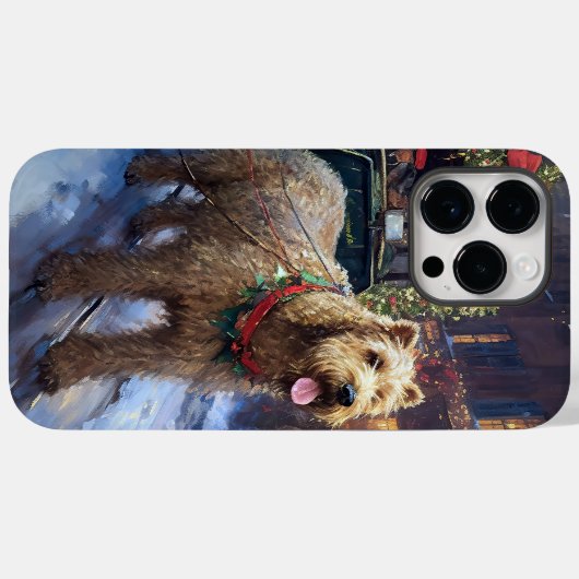 Wheaten Terrier Weihnachtssaison Case-Mate iPhone Hülle (Rückseite (Horizontal))