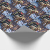 Wheaten Terrier Weihnachtssaison Geschenkpapier (Ecke)
