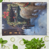 Wheaten Terrier Weihnachtssaison Geschirrtuch (Gefaltet)