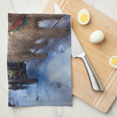 Wheaten Terrier Weihnachtssaison Geschirrtuch (Viertel Falte)