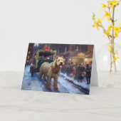 Wheaten Terrier Weihnachtssaison Karte (Gelbe Blume)