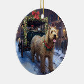 Wheaten Terrier Weihnachtssaison Keramik Ornament (Rechts)