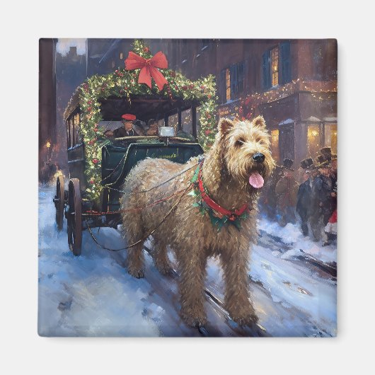 Wheaten Terrier Weihnachtssaison Magnet (Vorne)