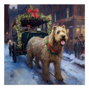 Wheaten Terrier Weihnachtssaison Poster