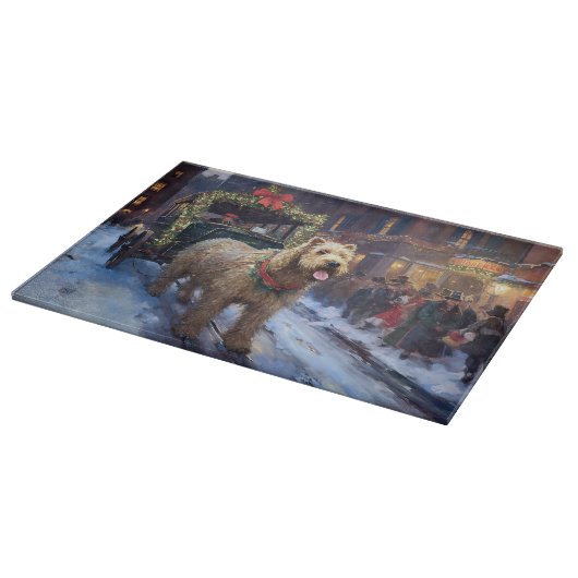 Wheaten Terrier Weihnachtssaison Schneidebrett (Ecke)