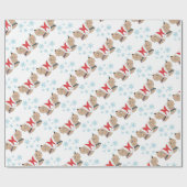 Wheaten Terrier-Weihnachtsverpackung Geschenkpapier (Flach)