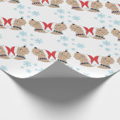 Wheaten Terrier-Weihnachtsverpackung Geschenkpapier (Ecke)