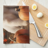 Wheaten Terrier Welpe Autumn Delight Pumpkin Geschirrtuch (Viertel Falte)